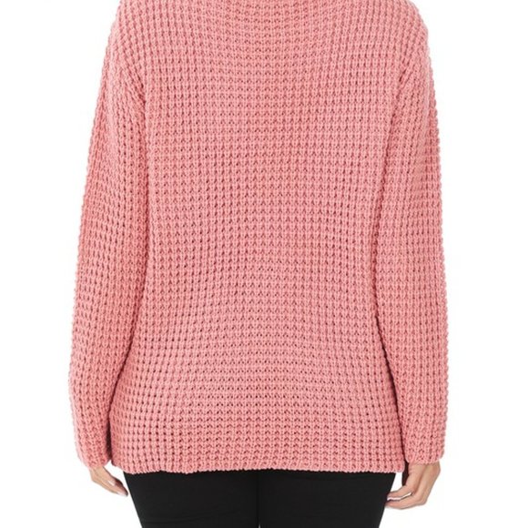 SWEATER WRAP ASYMMETRICAL HEM SWEATER - Picture 4 of 4